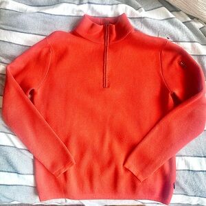 Banana Republic Men's Burnt Orange quarter Zip-Up Sweater. Like new.
